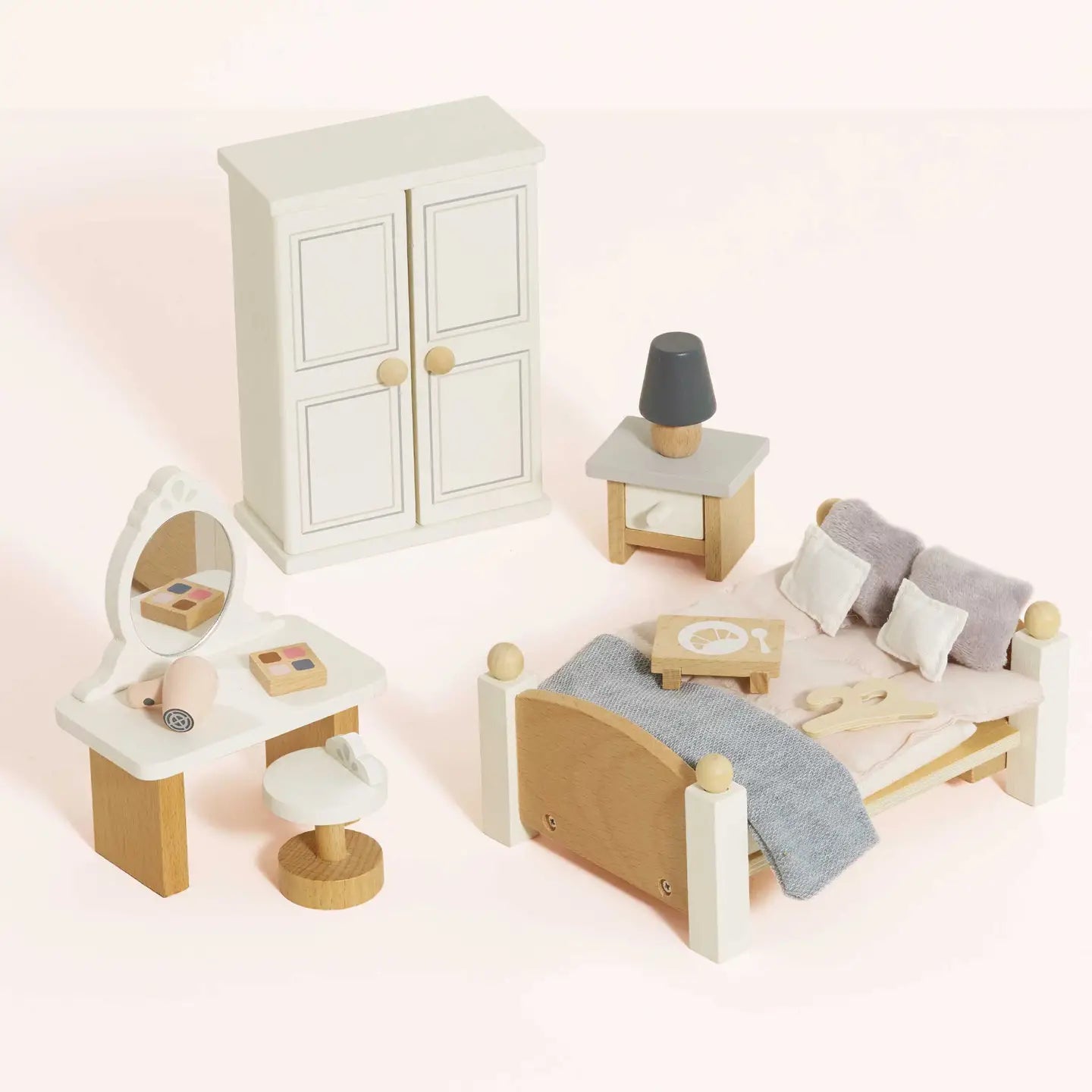 Wooden Dolls House Bedroom
