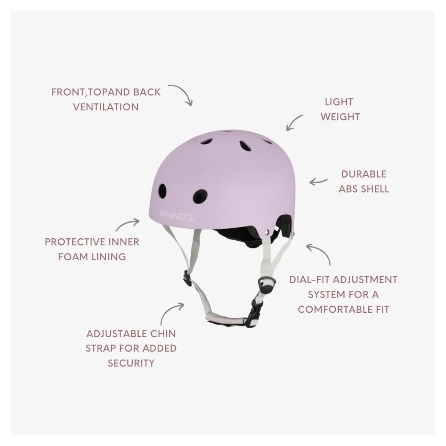 Banwood Eco Helmet: Lavender (50-54 cm)
