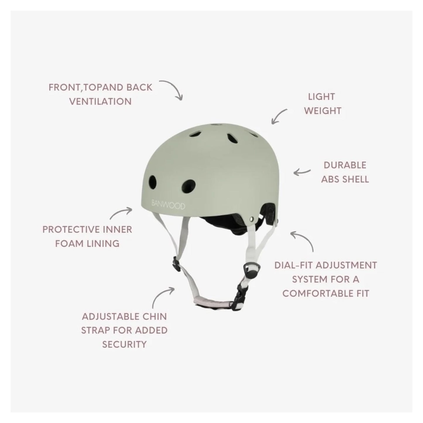 Banwood Eco Helmet: Olive (50-54 cm)
