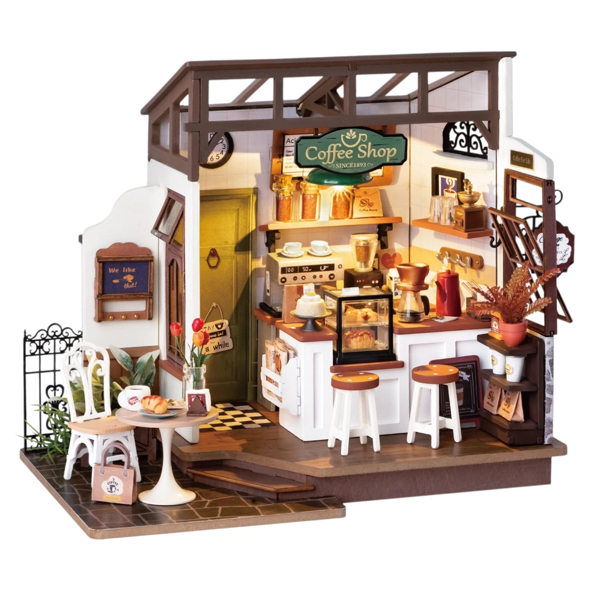 DIY Miniature House Kit: Slow Life Café
