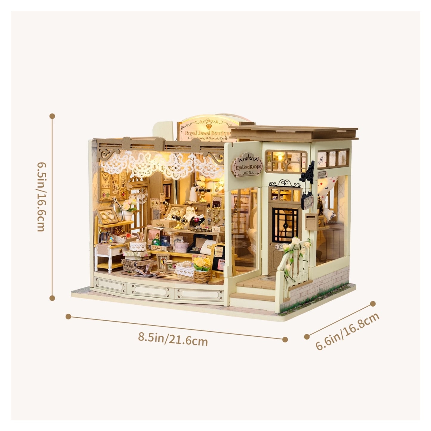 DIY Miniature House Kit: Royal Jewel Boutique