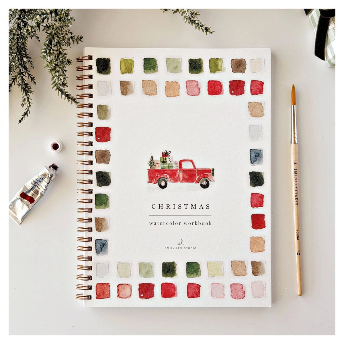 Classic Christmas Watercolor Workbook