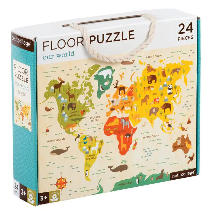 Floor Puzzle: World Map 24 piece