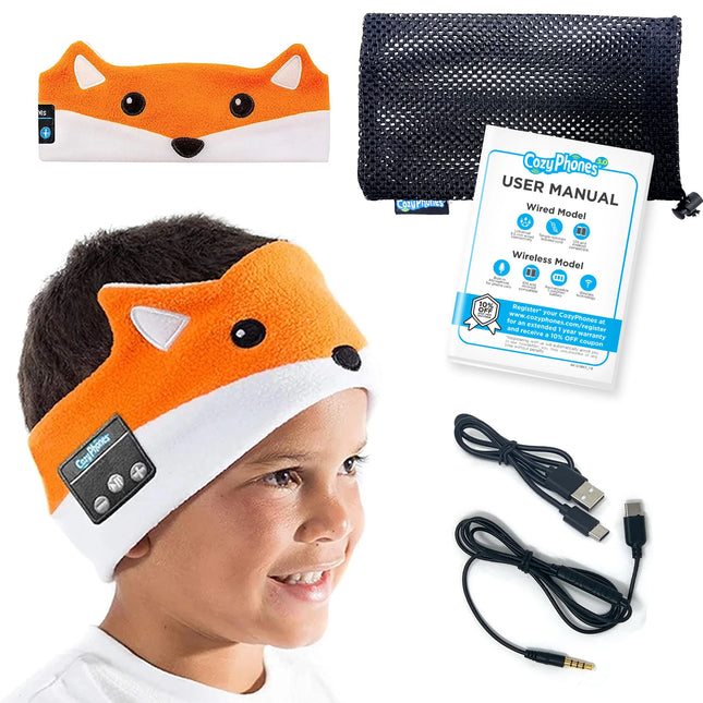 CozyPhones Kids Headband Headphones (Fox)