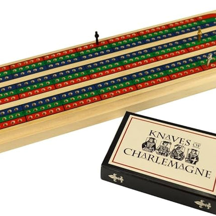 Solid Wood Cribbage with Cards