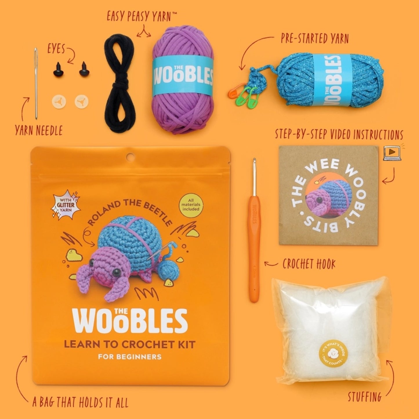 Roland the Beetle Crochet Kit