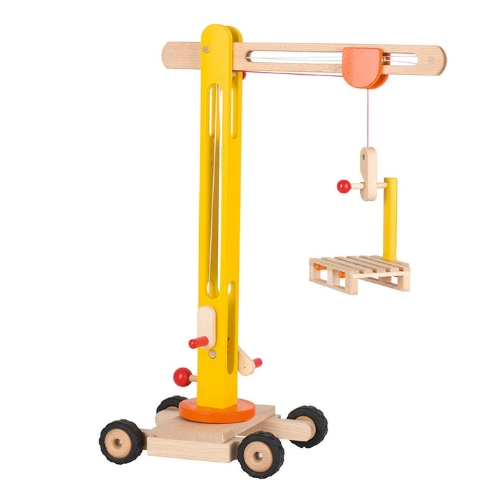 Wooden Building Crane (With Wheels)