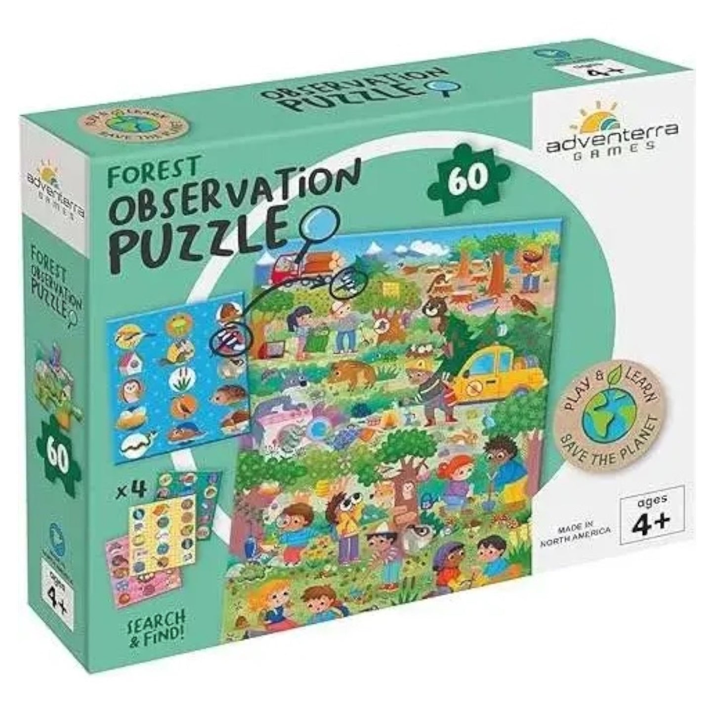 Forest Theme 60-Piece Observation Puzzle Ages
