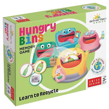 Hungry Bins Memory Game About Recycling