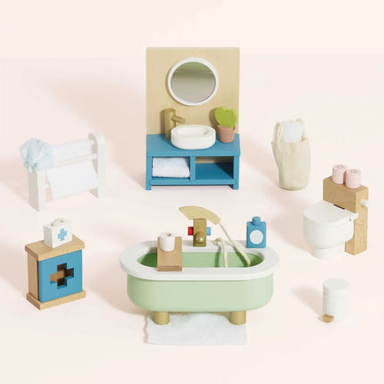 Wooden Dolls House Bathhouse Furniture