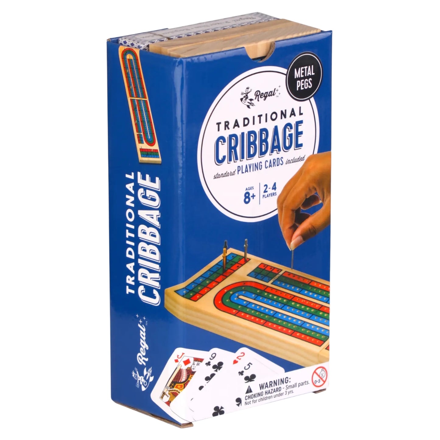 Solid Wood Cribbage with Cards