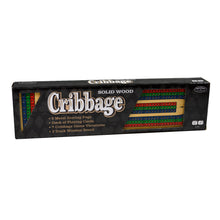 Solid Wood Cribbage with Cards