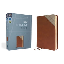 NIV Thinline Bible (Leathersoft Brown, Red Letter)