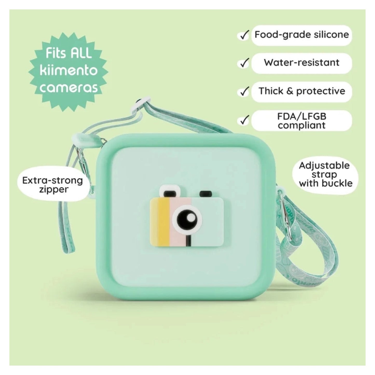 Green Camera Silicone Bag