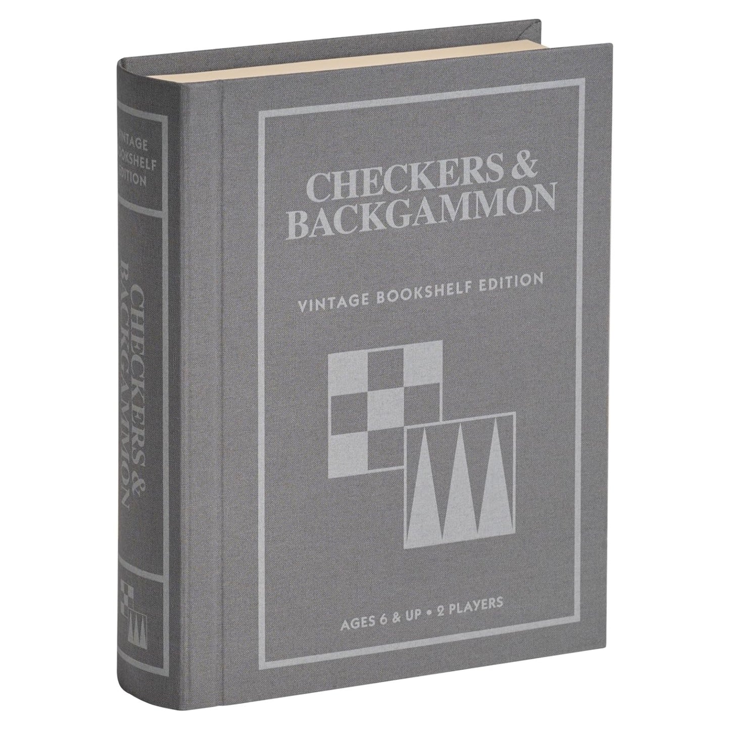 Checkers & Backgammon Vintage Bookshelf Edition