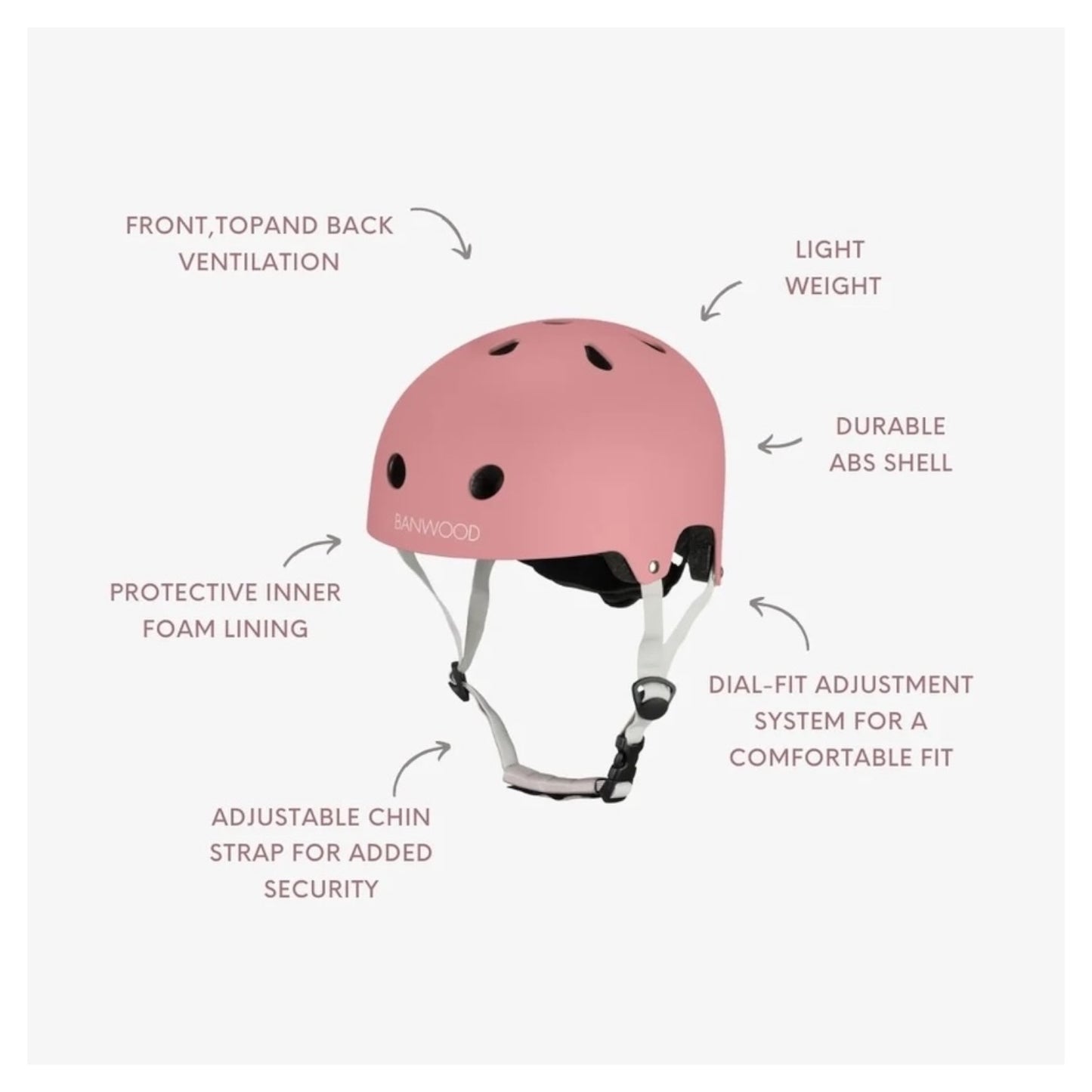 Banwood Eco Helmet: Raspberry (50-54 cm)