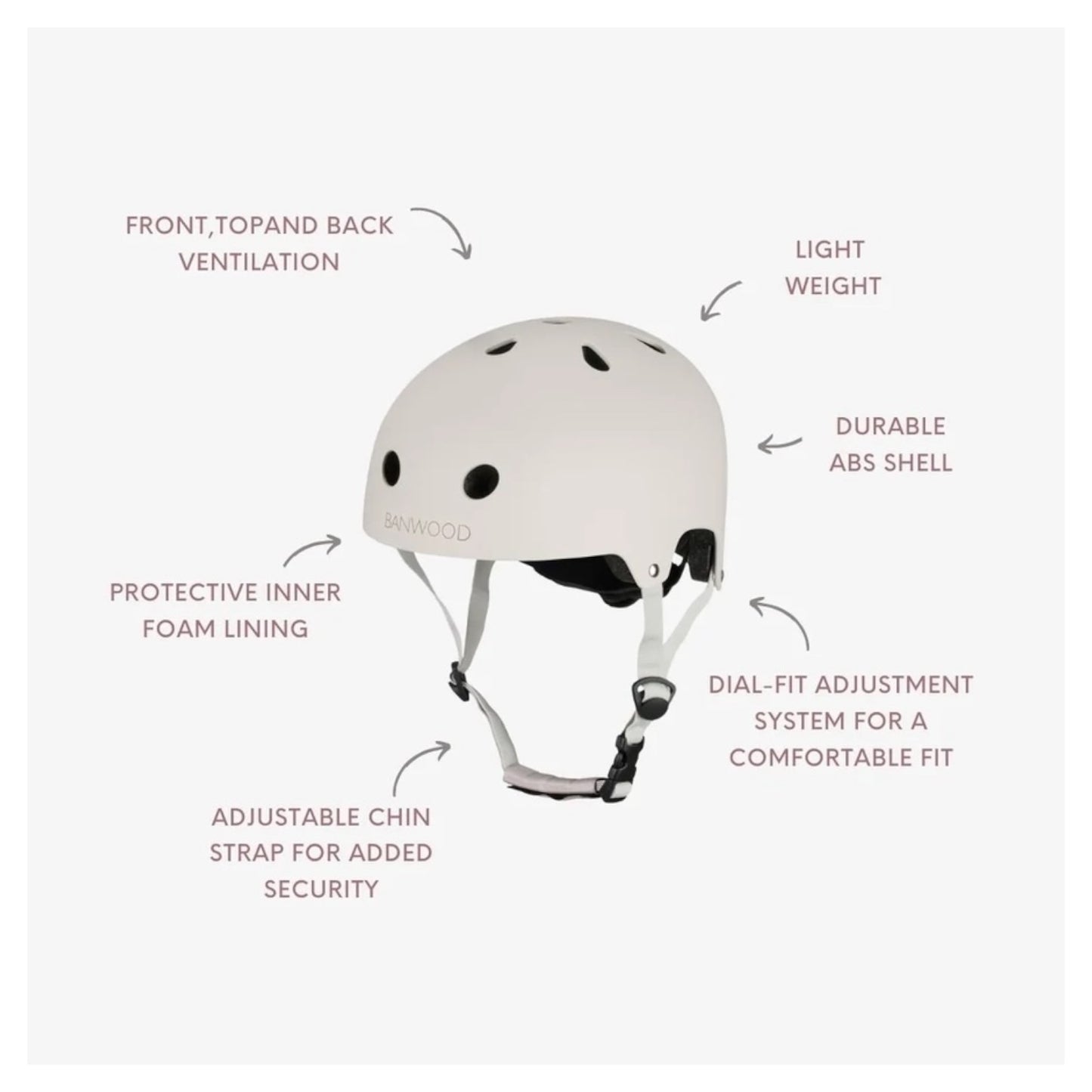 Banwood Eco Helmet: Ivory (50-54 cm)