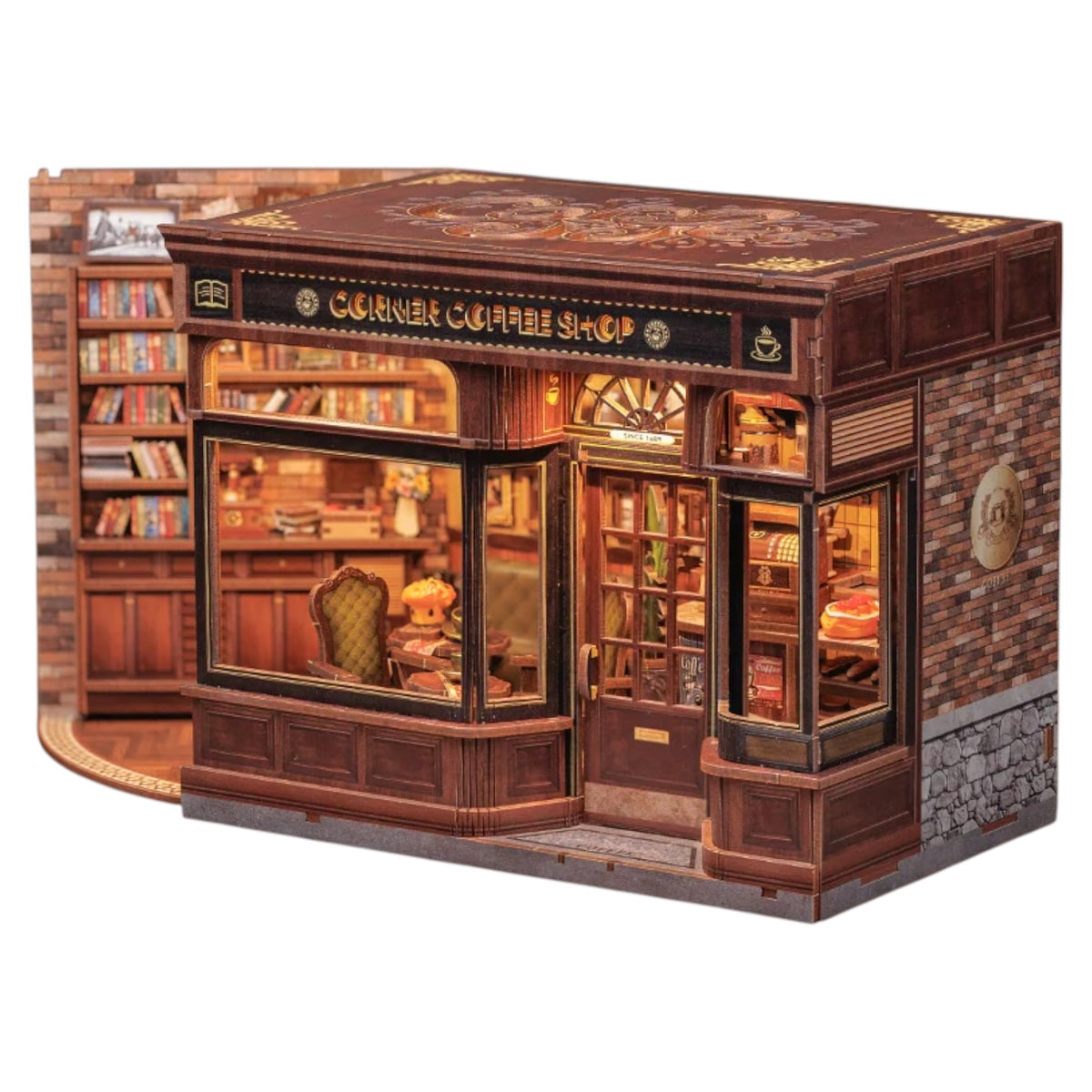 DIY Book Nook Kit: Corner Coffee Shop