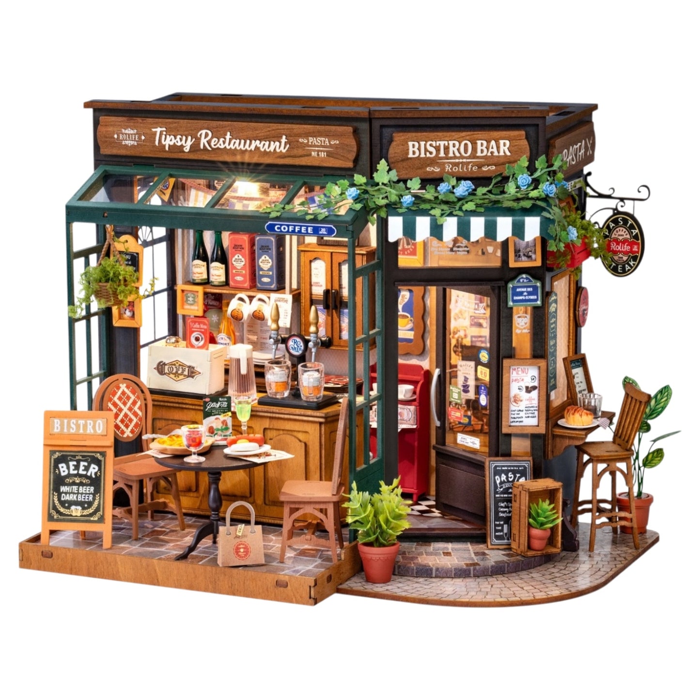 DIY Miniature House Kit: Tipsy Restaurant
