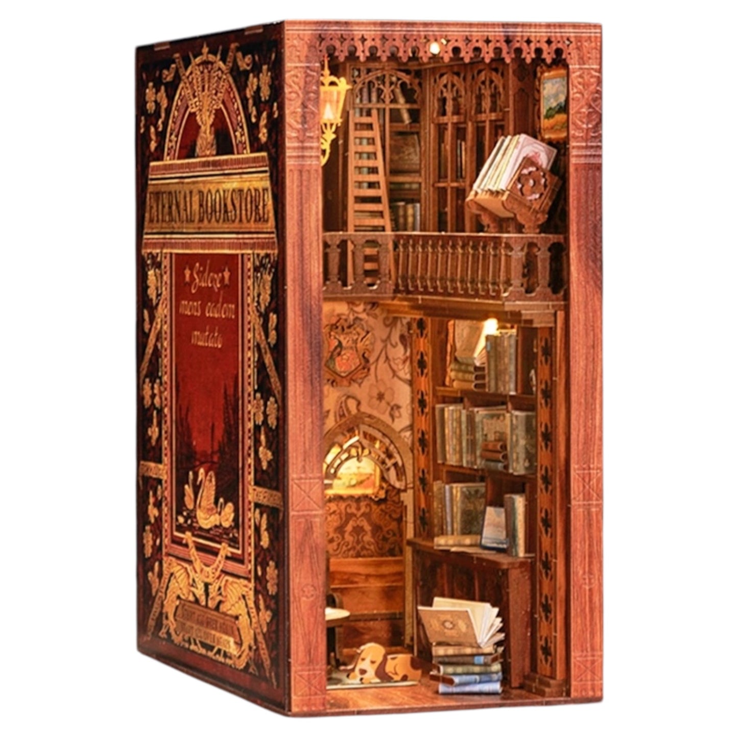 DIY Book Nook Kit: Eternal Bookstore w/ Dust Cover