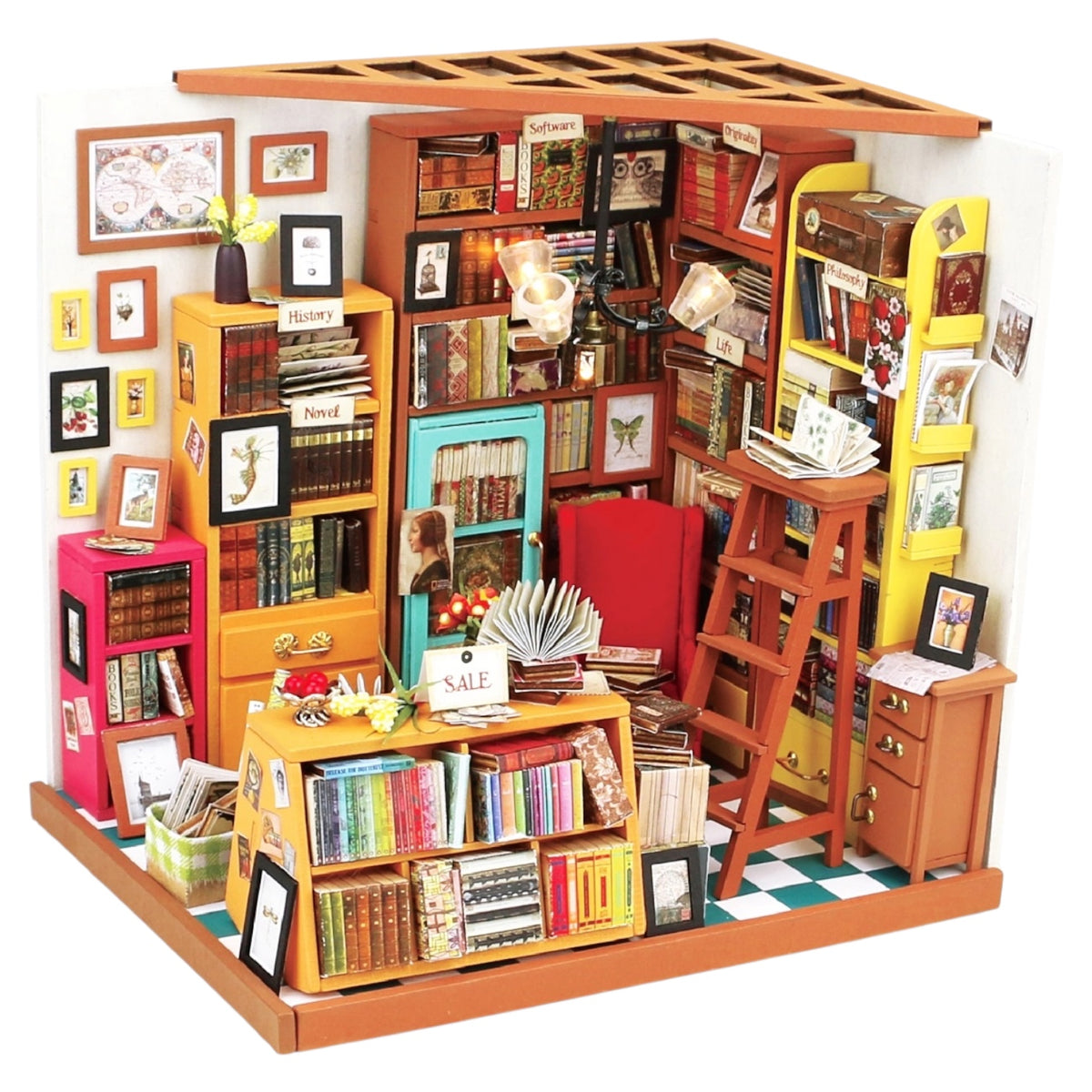 DIY Miniature House Kit: Sam's Study