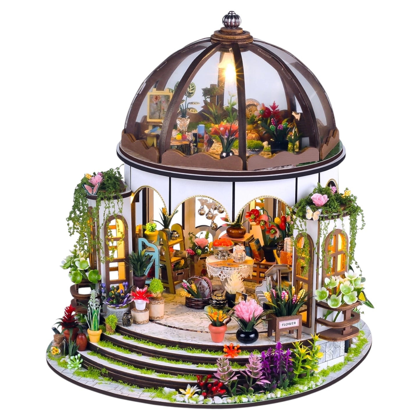 DIY Miniature House Kit: Greenhouse Oasis