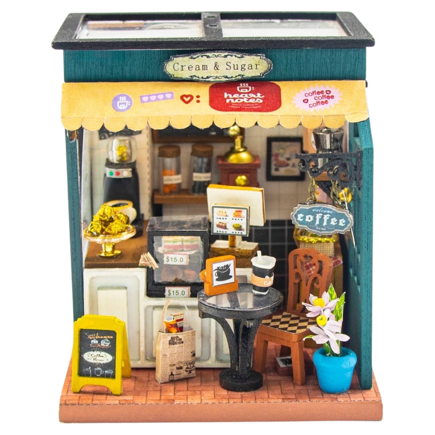 DIY Miniature House Kit: Cream & Sugar
