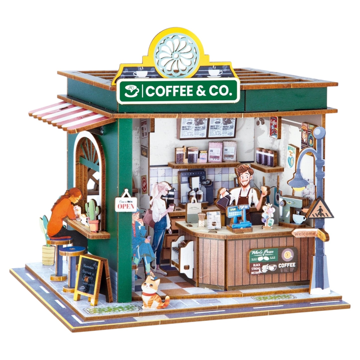 DIY Miniature House Kit: Coffee Shop