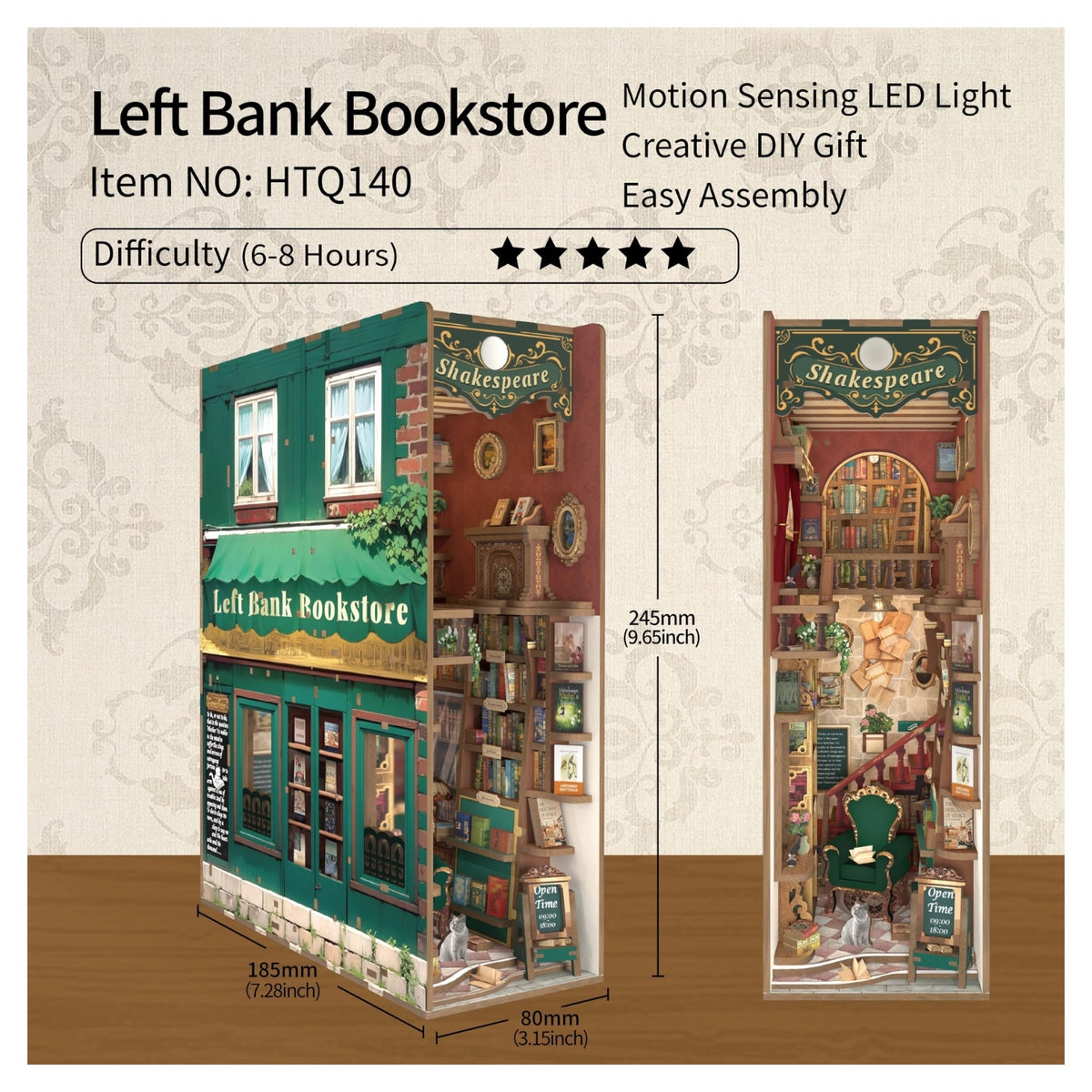 DIY Book Nook Kit: Left Bank Bookstore