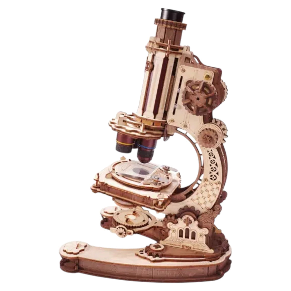 DIY Microscope Mechanical Wooden 3D Puzzle