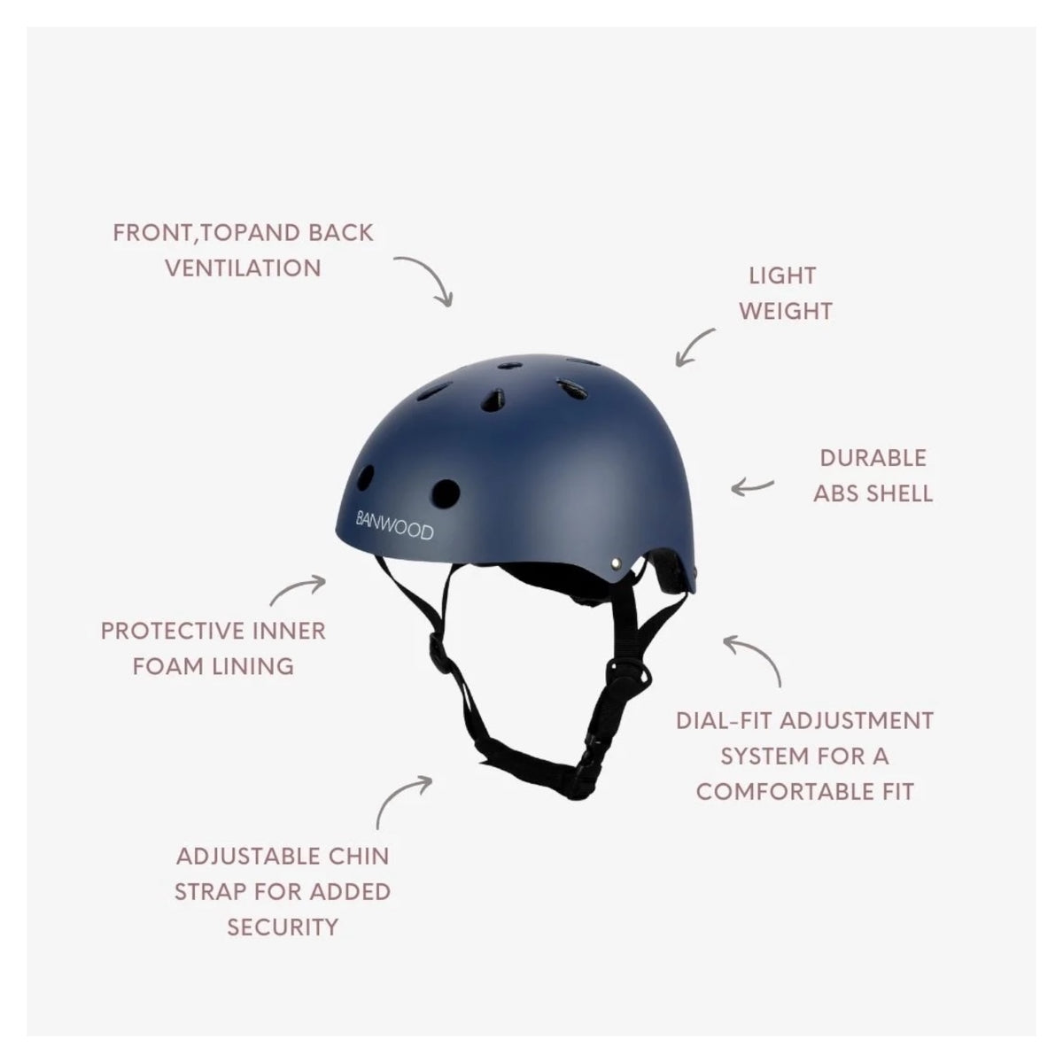 Banwood Eco Helmet: Matte Navy (50-54 cm)