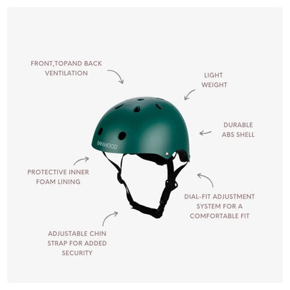 Banwood Eco Helmet: Matte Green (50-54 cm)