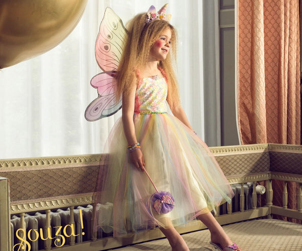 green emerald velvet dress Valerie Fairy Dress and Wings Set (5-7 Years) – Fantastic Games