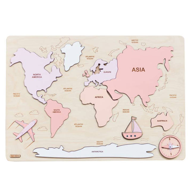 Wooden World Map Puzzle