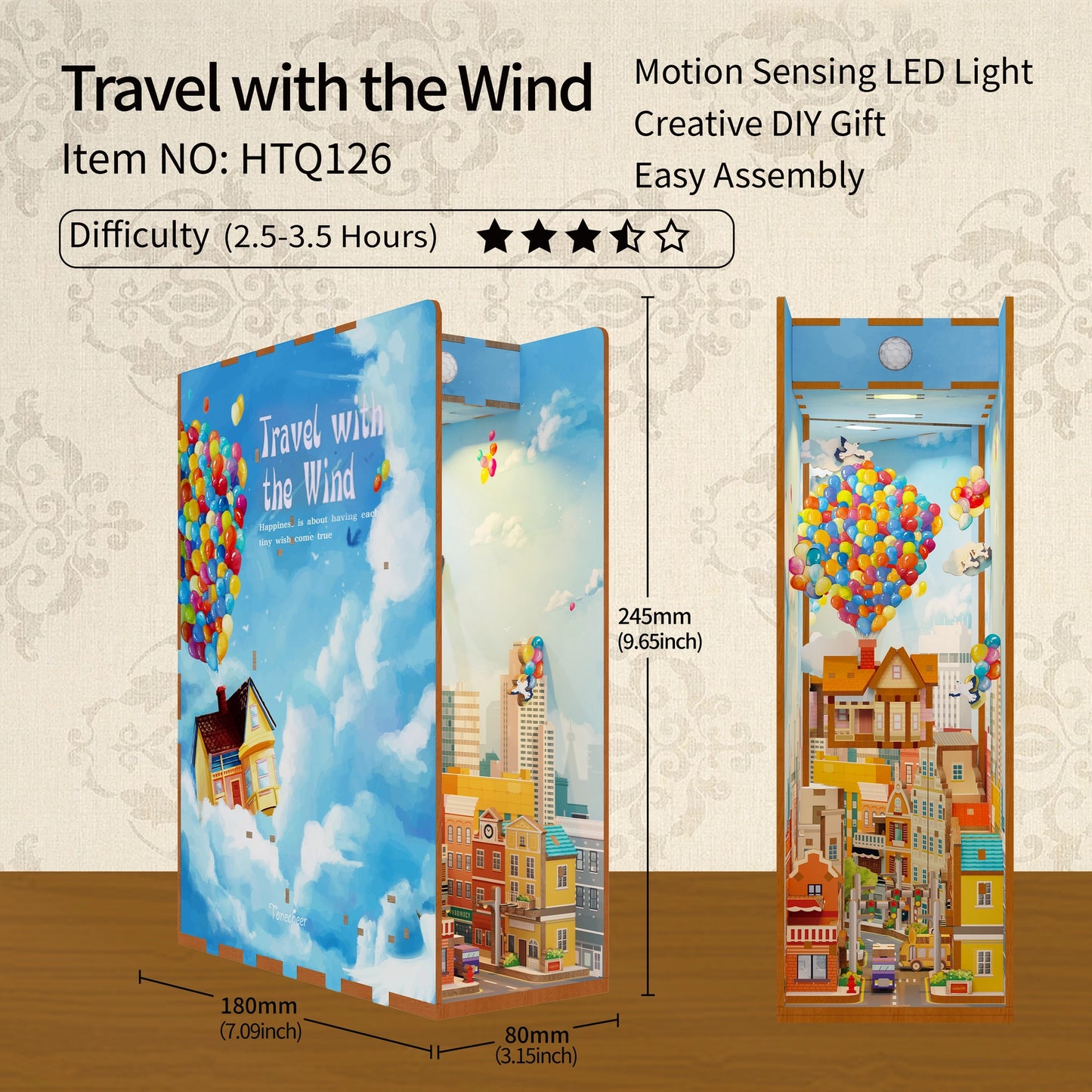 DIY Book Nook Kit: Travel with the Wind