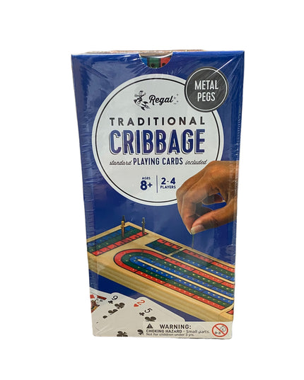 Traditional Cribbage: Metal Pegs/Fold