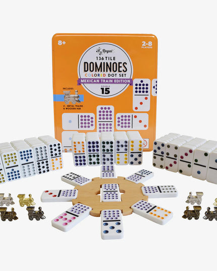 Regal Double 15 Mexican Train Dominoes